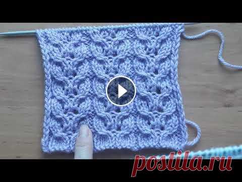 Ажурный узор спицами для жилета, туники, платья. Красивый ажурный узор спицами для женских и подростковых изделий....