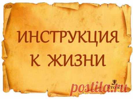 Инструкция к Жизни (выдавать при рождении)