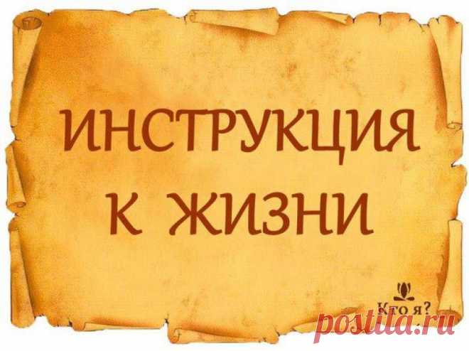 Инструкция к Жизни (выдавать при рождении)