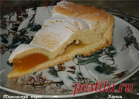 Тирольский пирог с абрикосами или персиками.