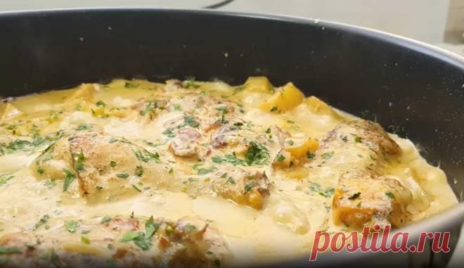 Курица с картофелем в сливках — рецепт в домашних условиях