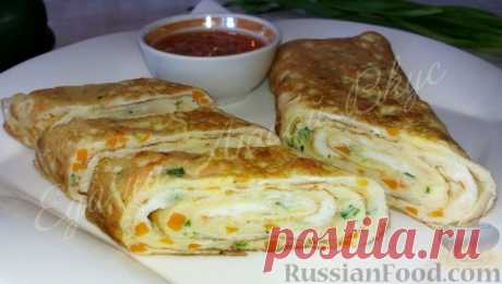 Рецепт: Яичный ролл (на завтрак) на RussianFood.com
