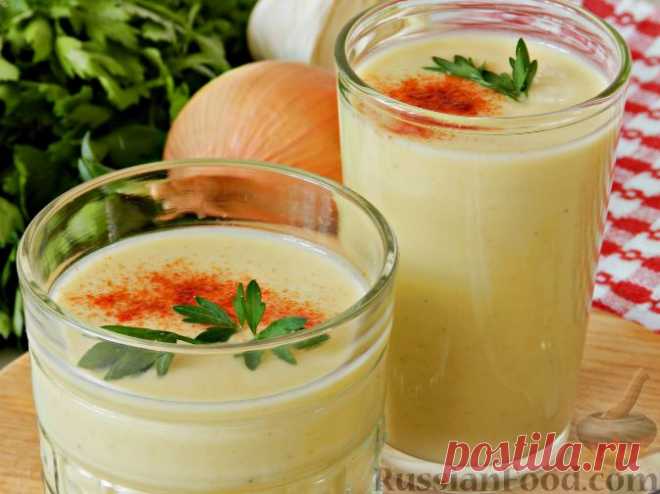 Рецепт: Суп-пюре из кабачков с плавленым сыром на RussianFood.com