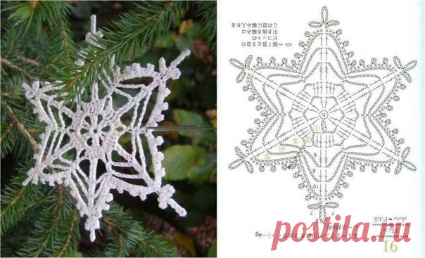 Снежинки. Схемы. Крючок.