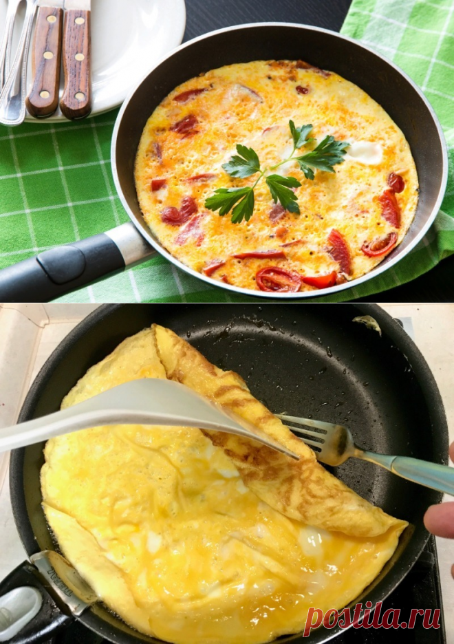 Рецепты вкусных омлетов без молока | Своими руками