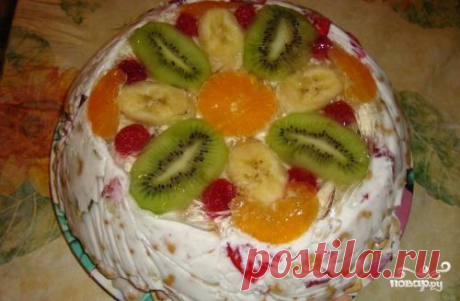 Торт без выпечки с желе - пошаговый кулинарный рецепт на Повар.ру