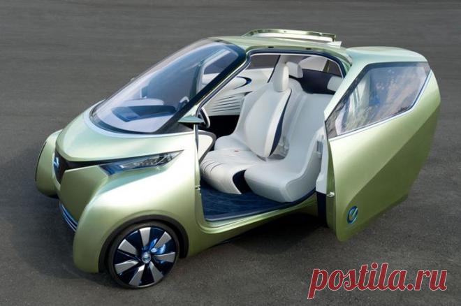 Трехместный электромобиль Nissan Pivo 3