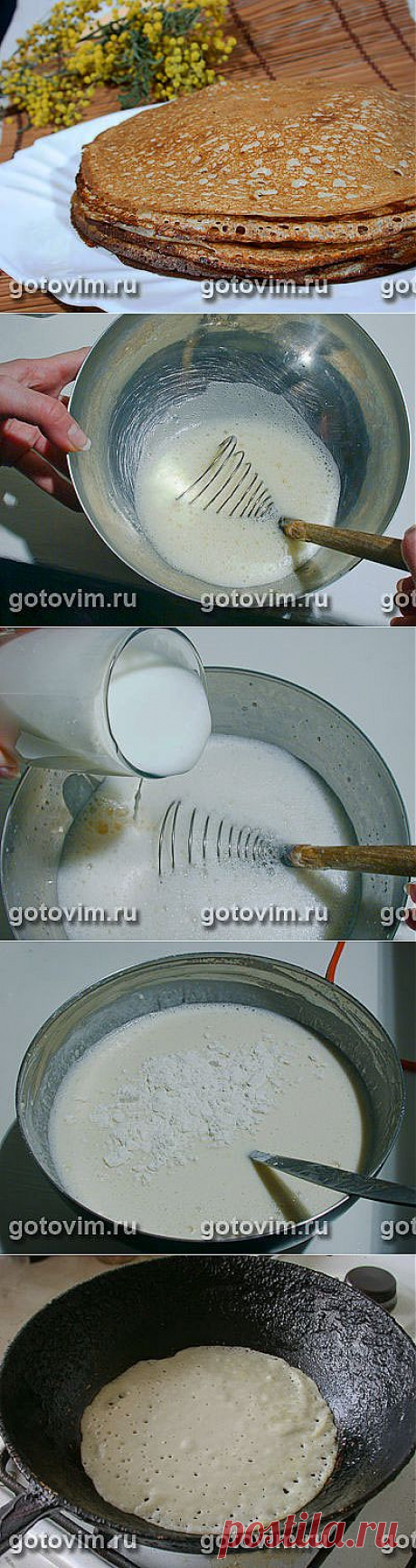Блины на кефире. Фото-рецепт / Готовим.РУ