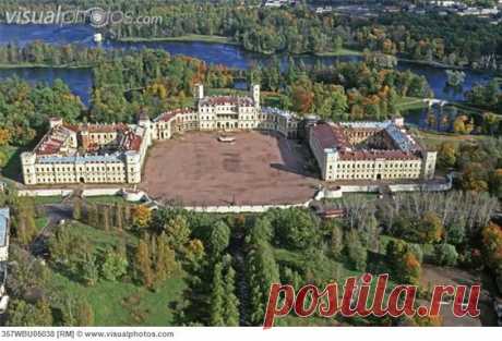 palace at Gatchina | Russia, Gatchina. Palace by A. Rinaldi (1766) aerial view [357WBU05038 ...  |  Castles/Cool Buildings