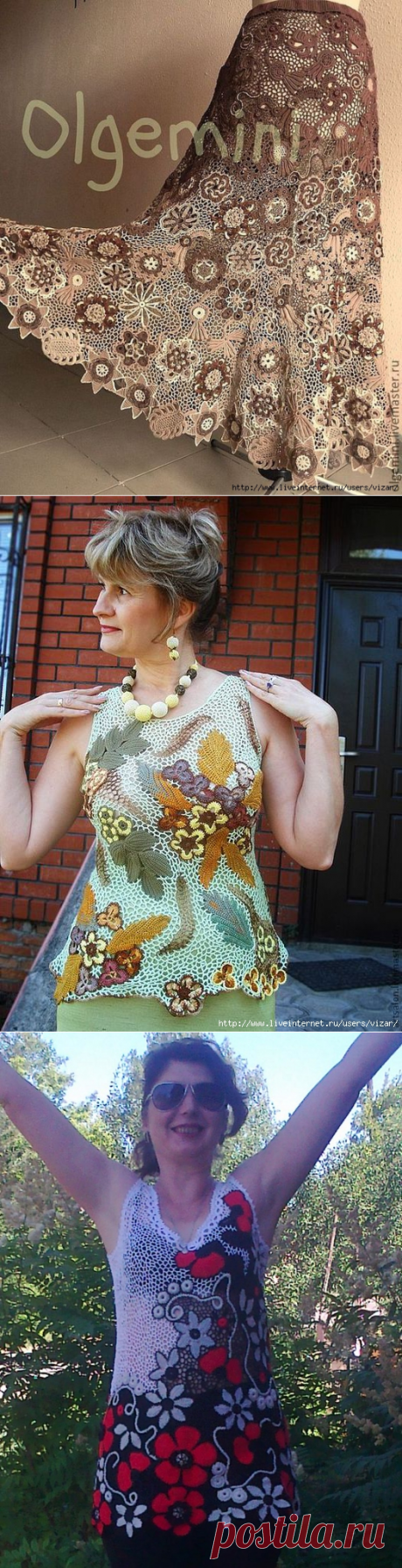 Модели ирландским кружевом. Подборка 49