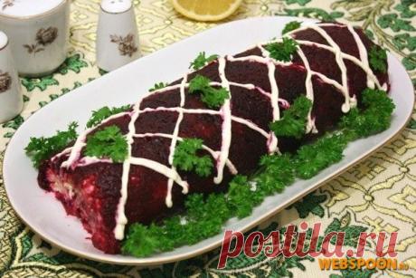 Селёдка в шубе рулетом с фото | Рецепт селедки в шубе рулетом | Сельдь под шубой на Webspoon.ru