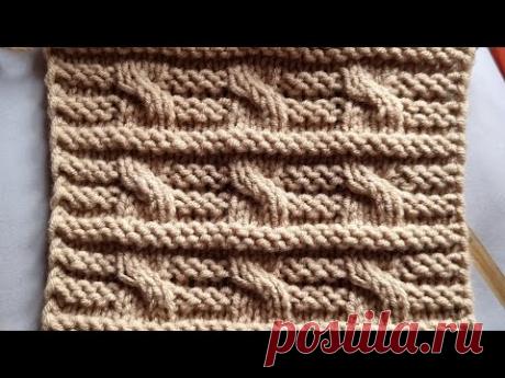 3d узор спицами для влюблённых в косы❤️🧶knitting patter.