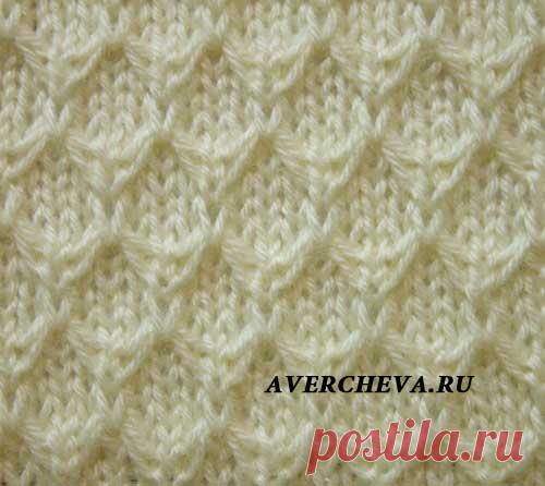 Узор спицами 989 | каталог вязаных спицами узоров