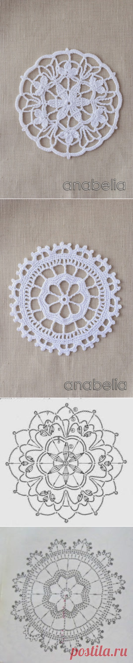 Anabelia craft design: Crochet doilies and lace motifs