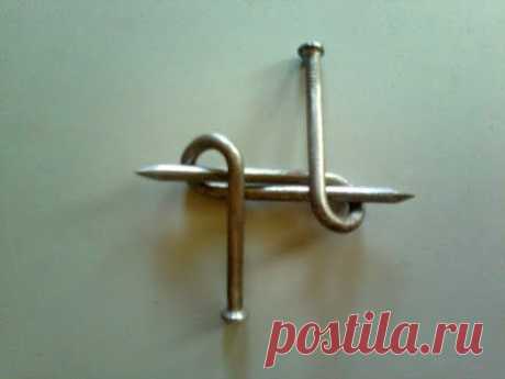 ГОЛОВОЛОМКА ЗАПУТАННЫЕ ГВОЗДИ TWISTED NAILS PUZZLE