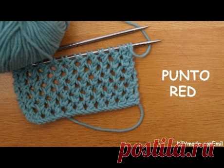 Cómo tejer punto red a dos agujas paso a paso