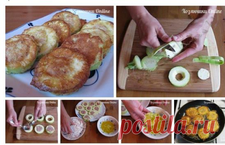 Кабачковые "колесики" с мясной начинкой в кляре | Четыре вкуса