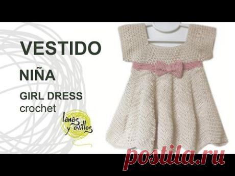Tutorial Vestido Crochet o Ganchillo Niña ZigZag