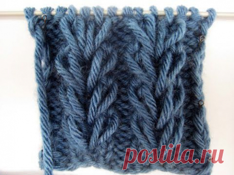 Колоски из вытянутых петель - Wheat Ear Loop Stitch Pattern