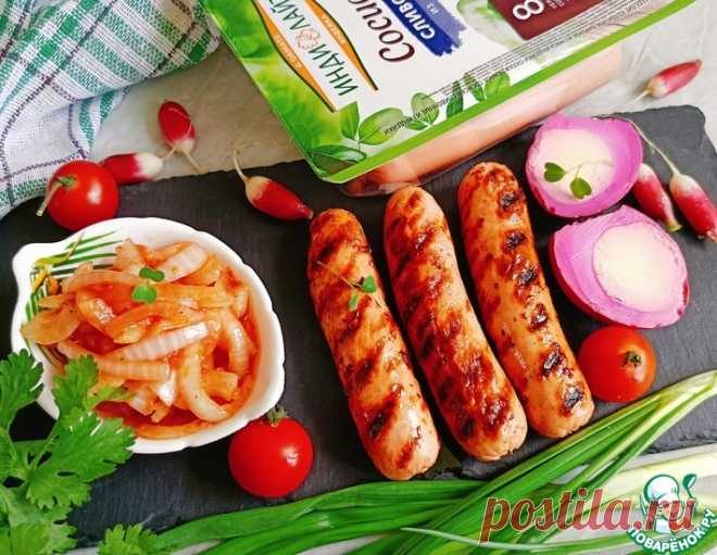 Сосиски с маринованными яйцами и луком – кулинарный рецепт