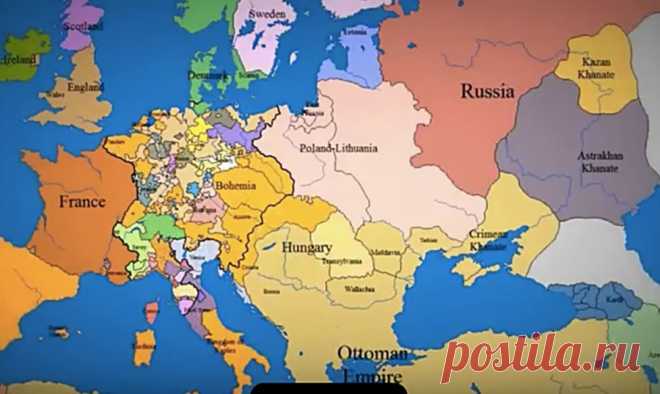 Изменение границ Европы за последнее тысячелетие. Интерактивная карта стран Изменение границ стран Европы 1140 по 2014 годы. Новая карта Европы. Автор неизвестен