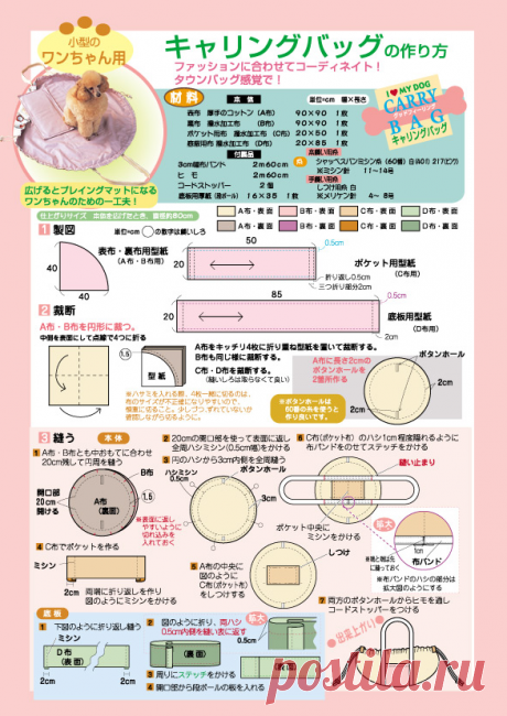キャリングバッグ | わんちゃんグッズ | 手づくりレシピ | そーいんぐ.com