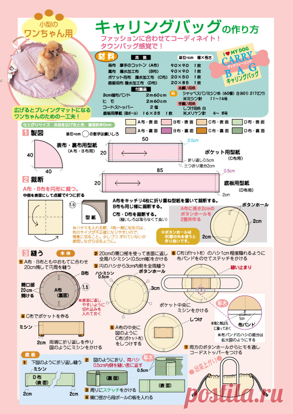 キャリングバッグ | わんちゃんグッズ | 手づくりレシピ | そーいんぐ.com