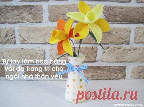 Tự tay làm hoa bằng vải dạ trang trí cho ngôi nhà thân yêu