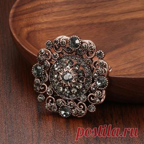 Vintage Round Openwork Filigree Women's Brooch In Antique | Etsy