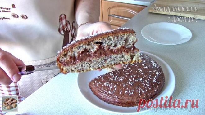 Постный (вегетарианский) банановый кекс с маком