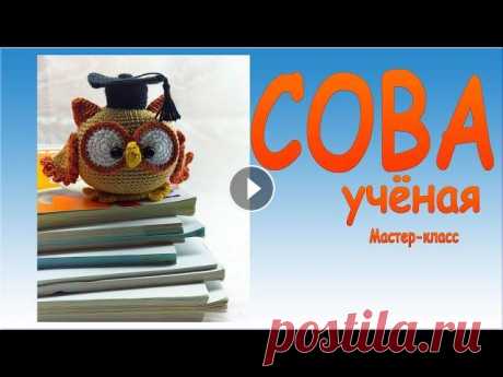 СОВА учёная/Подробный мастер класс #CrochetВяжемвместе #сова #crochetowl ------------------------------------...