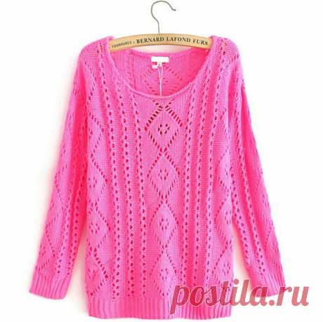 Hot-Sale-Fashion-Slim-Crochet-Candy-Color-Women-font-b-Sweaters-b-font-Hollow-Knitted-Pullovers.jpg (696×695)