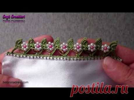 Boncuk Papatyalı Oya Yapımı - YouTube