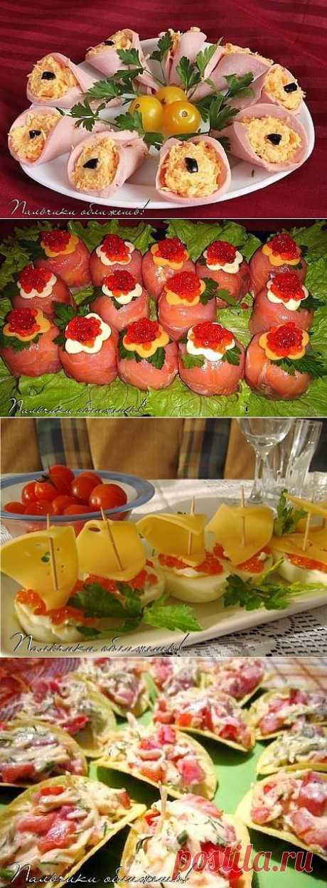 Красивые новогодние закуски..