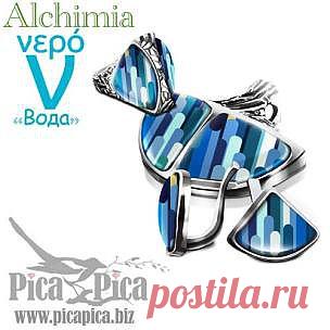 Гарнитур украшений Fate от Бога Нептуна | Ювелирные украшения с эмалью PicaPica. Московские ювелирные изделия.