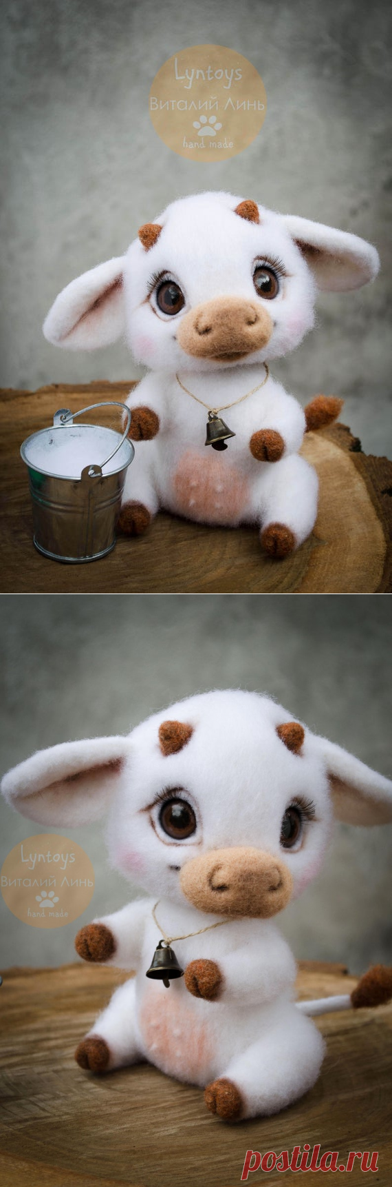 Cute Cow toy Felted cow Handmade toy calf Collectible | Etsy