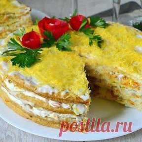 ЗАКУСОЧНЫЕ ТОРТИКИ: ТОП-7 САМЫХ ЛЮБИМЫХ 
Надо бы приготовить :)
1) Рыбный закусочный торт
ИНГРЕДИЕНТЫ:
● 5 шт. вафельных коржей 
● 1 банка рыбных консервов в масле, по желанию, сгодятся и обычные сардины 
● 3 вареных яйца 
● 150 гр. твердого сыра 
● 1 зубок чеснока майонез зеленый лук 
ПРИГОТОВЛЕНИЕ:
По отдельности измельчить яичные желтки и белки. Натереть на терке сыр. Консервы помять вилкою. Все начинки смешиваем с майонезом, количество и жирность которого, конечно же, по вкусу и смелости.