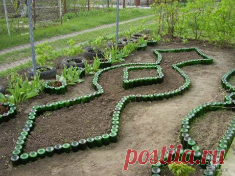 Украшение дачи подручными материалами