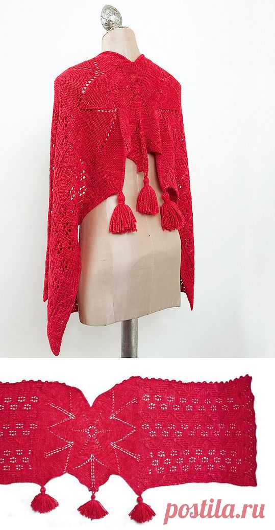 Палантин "Пуансеттия"..