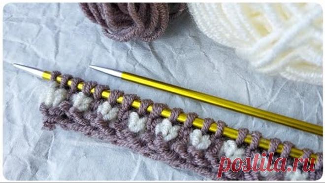 💥ПРИДУМАЛА ЭТОТ УЗОР СПИЦАМИ. ПРОЩЕ НЕ БЫВАЕТ!