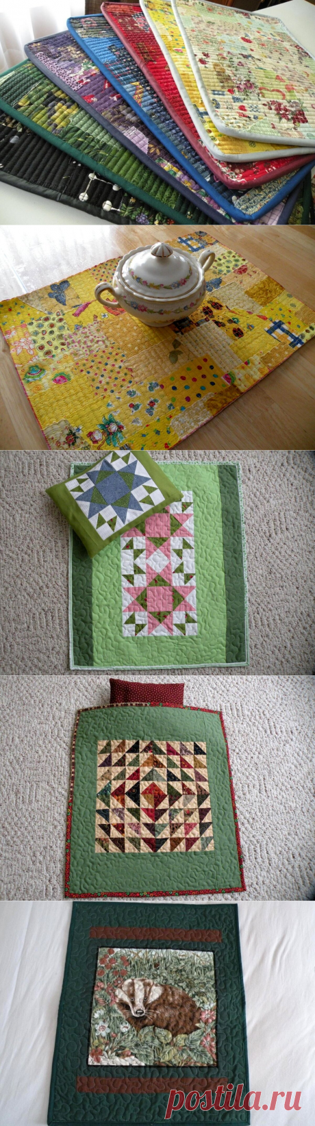 Из лоскутков - подстановочные салфетки, панно и... кукольные одеялки. На примере работ Нины Завацкой | Подушкины секреты | Яндекс Дзен