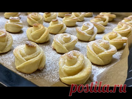 ПАЧКА ТВОРОГА и ВУАЛЯ - ПЕЧЕНЬЕ на СКОРУЮ РУКУ / ТВОРОЖНОЕ ПЕЧЕНЬЕ РОЗОЧКИ / ВКУСНОЕ НЕЖНОЕ МЯГКОЕ