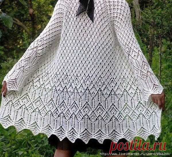Летний ажурный кардиган спицами