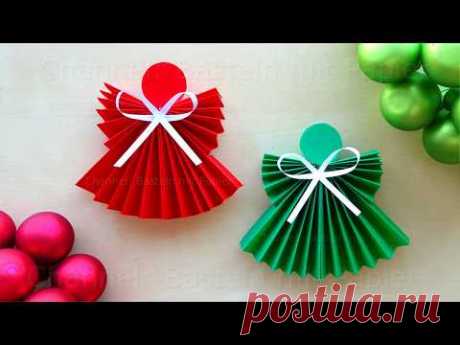 Weihnachten Basteln: Weihnachtsengel basteln mit Papier - Einfache Weihnachtsdeko selber machen.