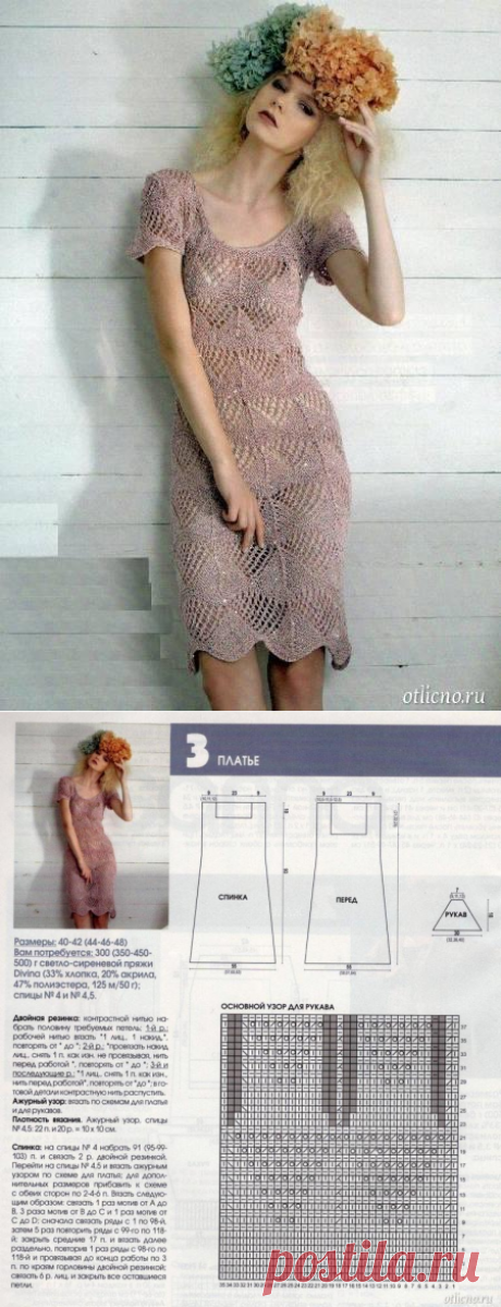 Вязание: полупрозрачное ажурное платье | otlicno.ru