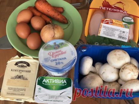 Салат «Вечная классика» с курицей и шампиньонами. Рецепт «похудила» и готовлю на диете