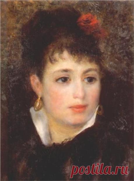 Woman With a Rose 1875 - Pierre-Auguste Renoir | Art в Pinterest