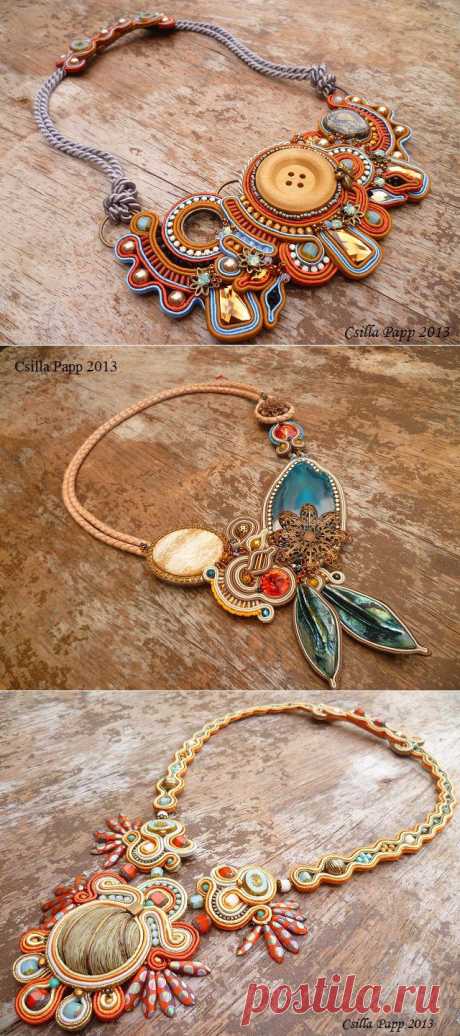 Украшения в технике сутажной вышивки от Csilla Papp Soutache Jewelry. Часть I.
