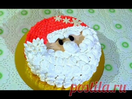 Новогодний торт Дед Мороз Новогодние Кремовые торты  cake Santa Claus