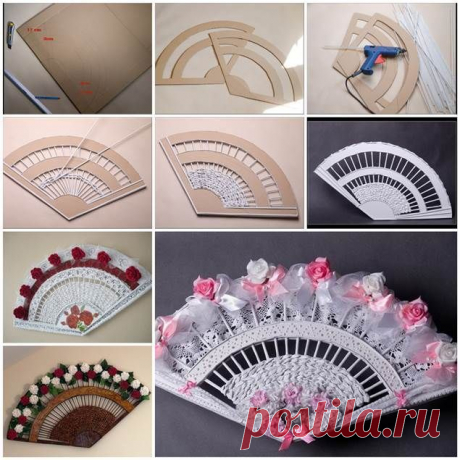 DIY Декоративные Вентилятор от Старого газеты и картон | iCreativeIdeas.com